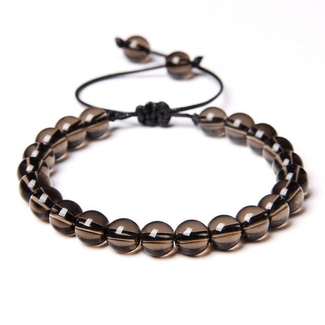 Bracelet Guérison en Quartz fumé "Lucidité & Concentration" - Ajustable