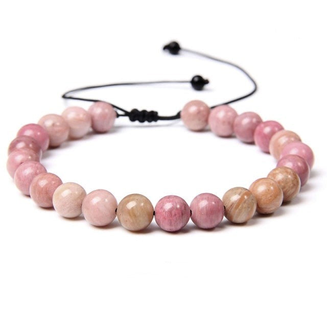 Bracelet Guérison en Rhodochrosite "Compassion & Amour" - Ajustable