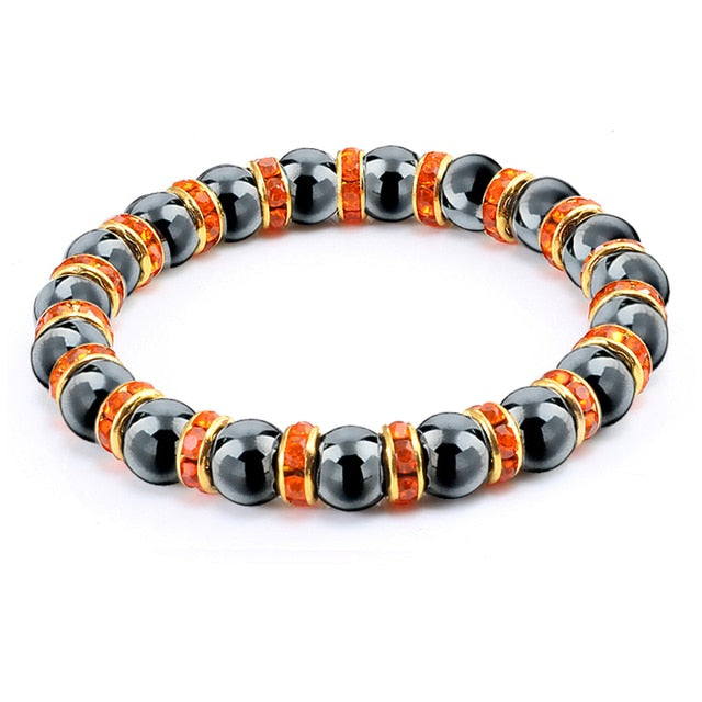 Bracelet Magnétique en Hématite "Force & Puissance"