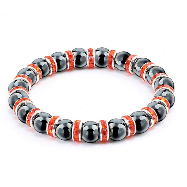 Bracelet Magnétique en Hématite "Force & Puissance"