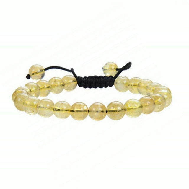 Bracelet Yoga en Citrine "Joie & Abondance" - Ajustable