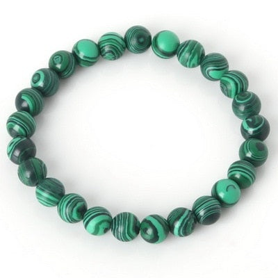 Bracelet en Malachite "Protection & Clairvoyance"