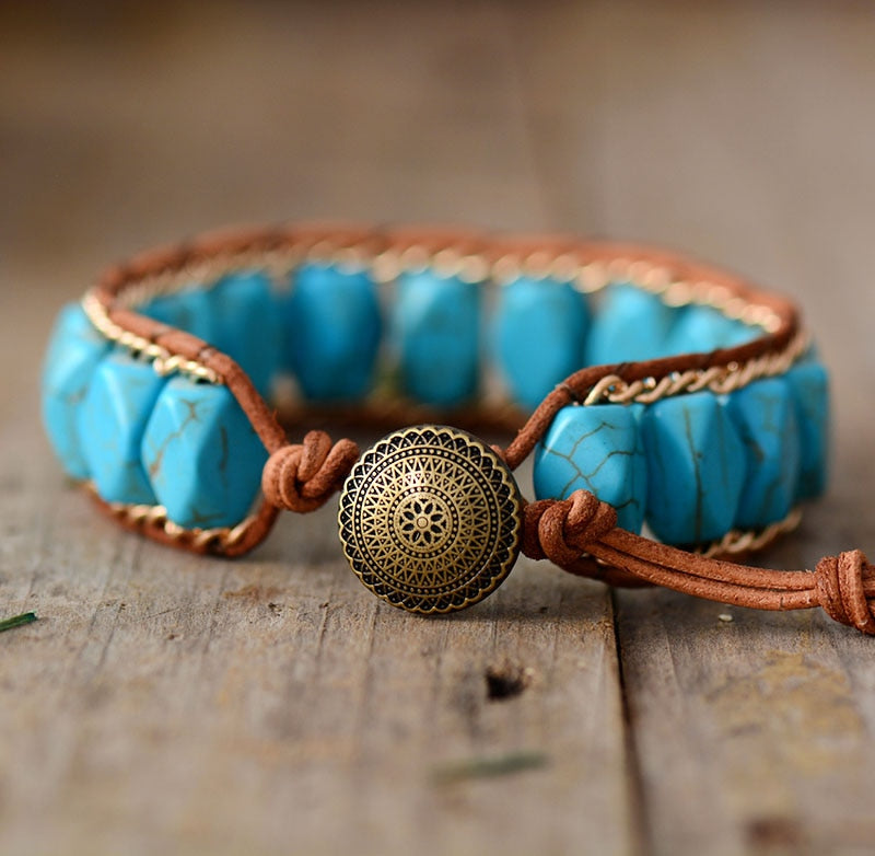 Bracelet en Turquoise "Stabilité & Empathie"