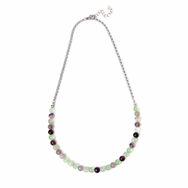 Collier en Fluorite "Stabilité & Clairvoyance"