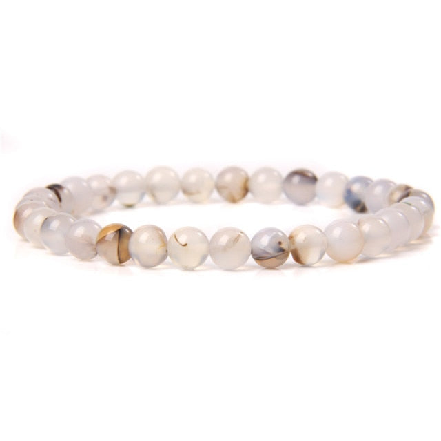 Bracelet en Agate blanche "Acceptation & Confiance"