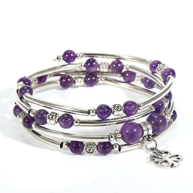 Bracelet en Améthyste "Force & Sagesse"