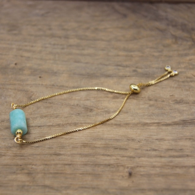 Bracelet en Amazonite "Paix & Courage"