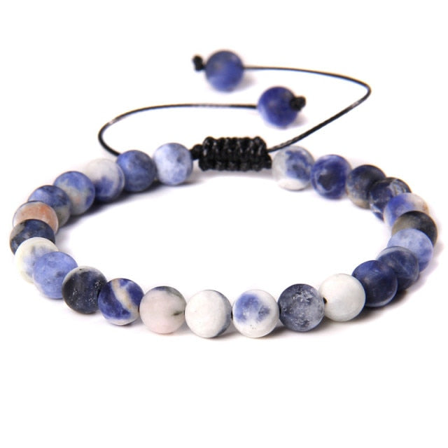 Bracelet en Sodalite "Humilité & Courage" - Ajustable