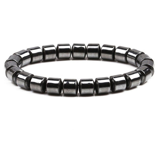 Bracelet Magnétique en Hématite "Force & Puissance"