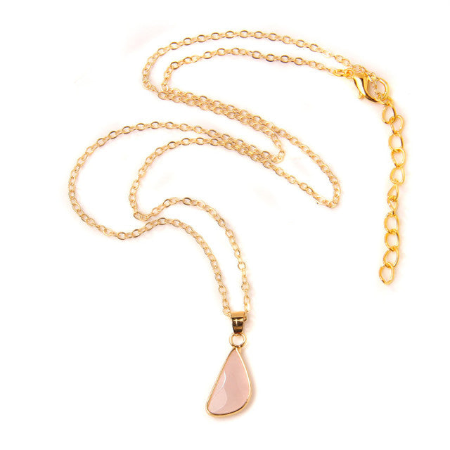 Chaîne et son Pendentif Guérison en Quartz rose "Amour & Confiance en soi"