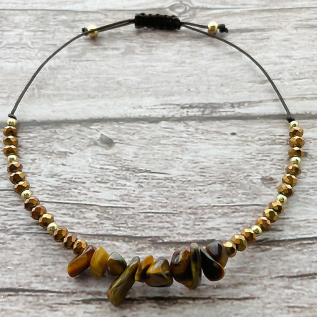 Bracelet Baroque en Oeil de tigre "Courage & Audace"