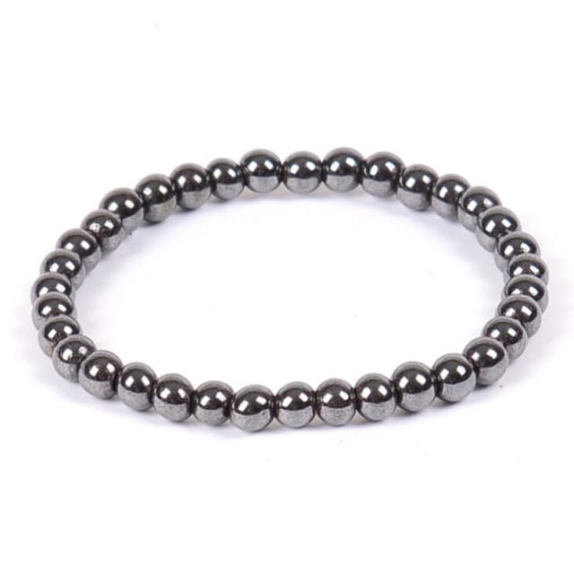 Bracelet Magnétique en Hématite "Force & Puissance"