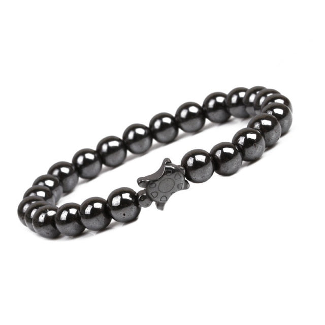 Bracelet Magnétique en Hématite "Force & Puissance" - Tortue