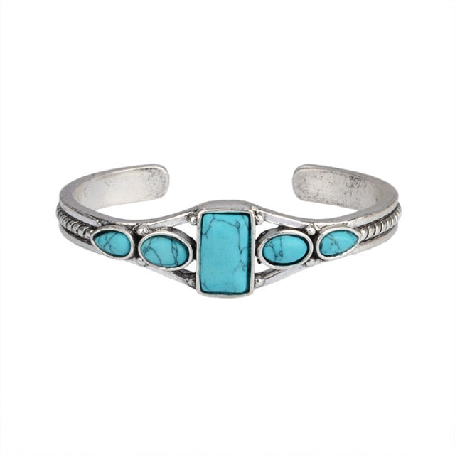 Bracelet Indien en Turquoise bleue "Sérénité & Bien être"