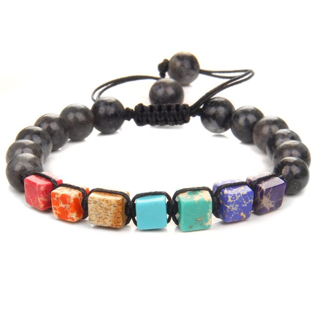 Bracelet Shamballa Sept Chakras en Labradorite "Protection & Développement"