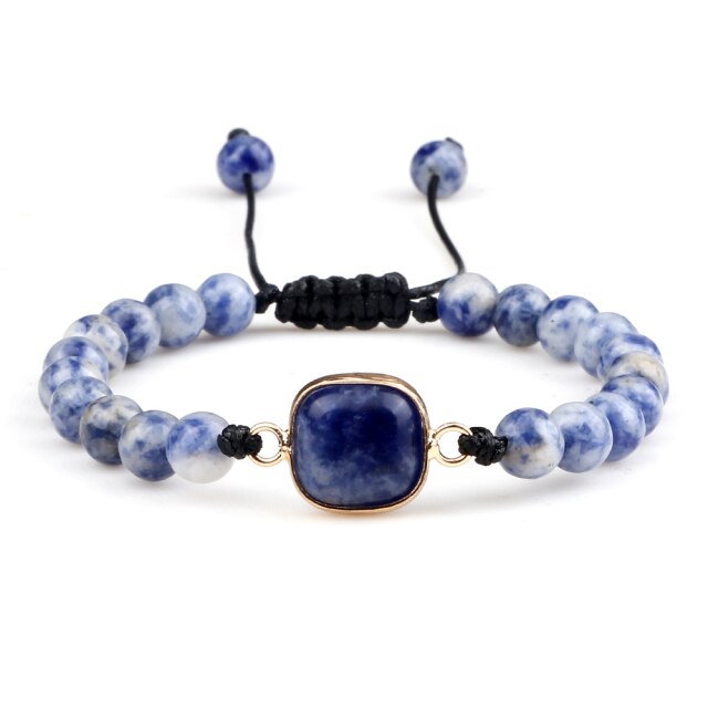 Bracelet en Sodalite "Humilité & Courage"