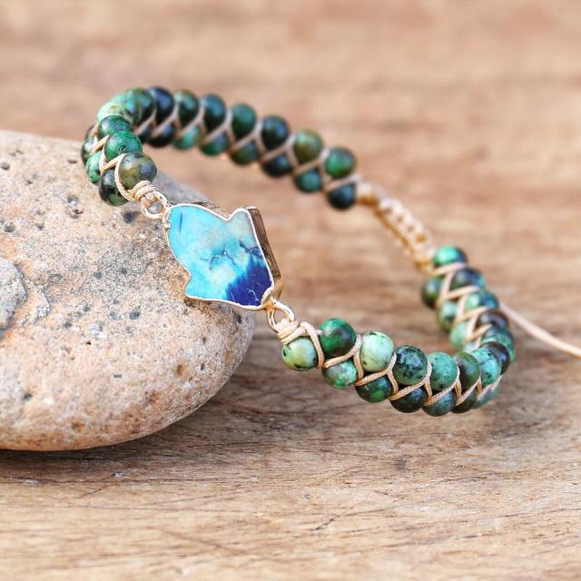 Bracelet Yoga en Jaspe Africain "Empathie & Communication"