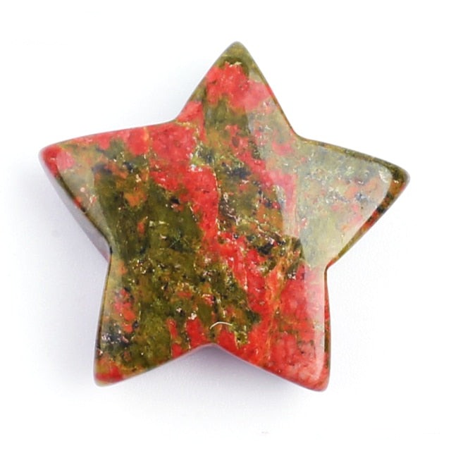 Pierre Taillée Reiki en Unakite "Confiance & Sagesse" - Étoile