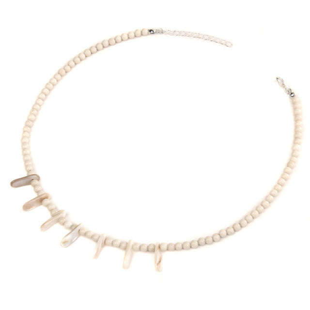 Collier en Turquoise blanche "Sagesse & Conscience"