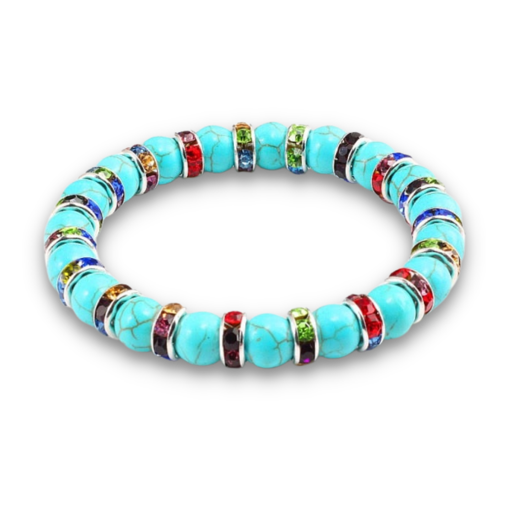 Bracelet en Turquoise bleue "Sérénité & Bien être"